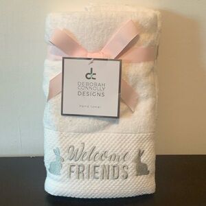 Deborah Connolly Design 2 Set of Bunny Hand Towels.